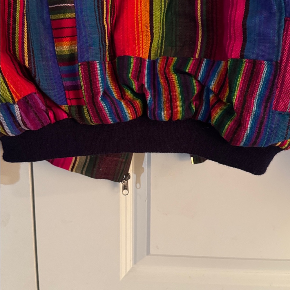 Women’s Colorful Patchwork Jacket Size Large - image 5